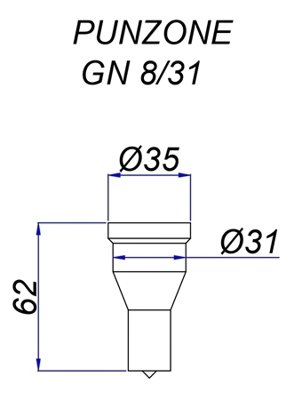 Punzone GN 8/31 - Geka -